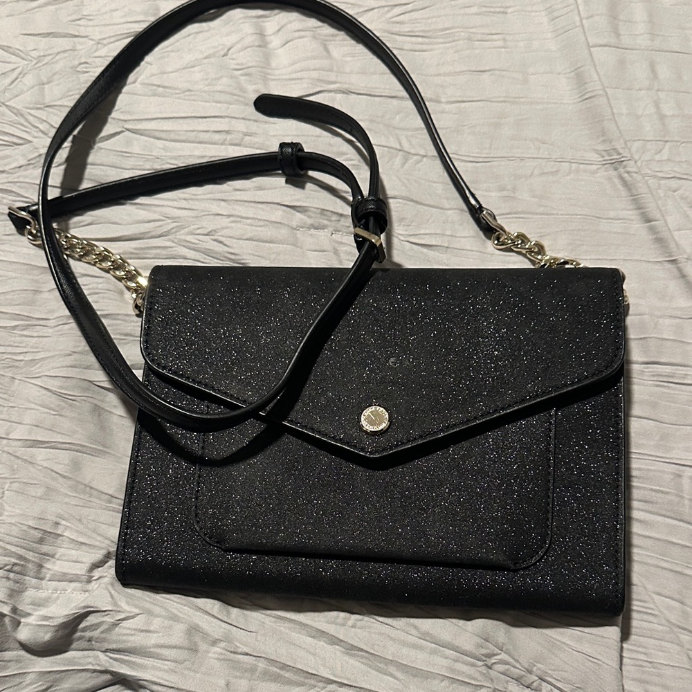 Kate Spade Black Glitter Crossbody Bag